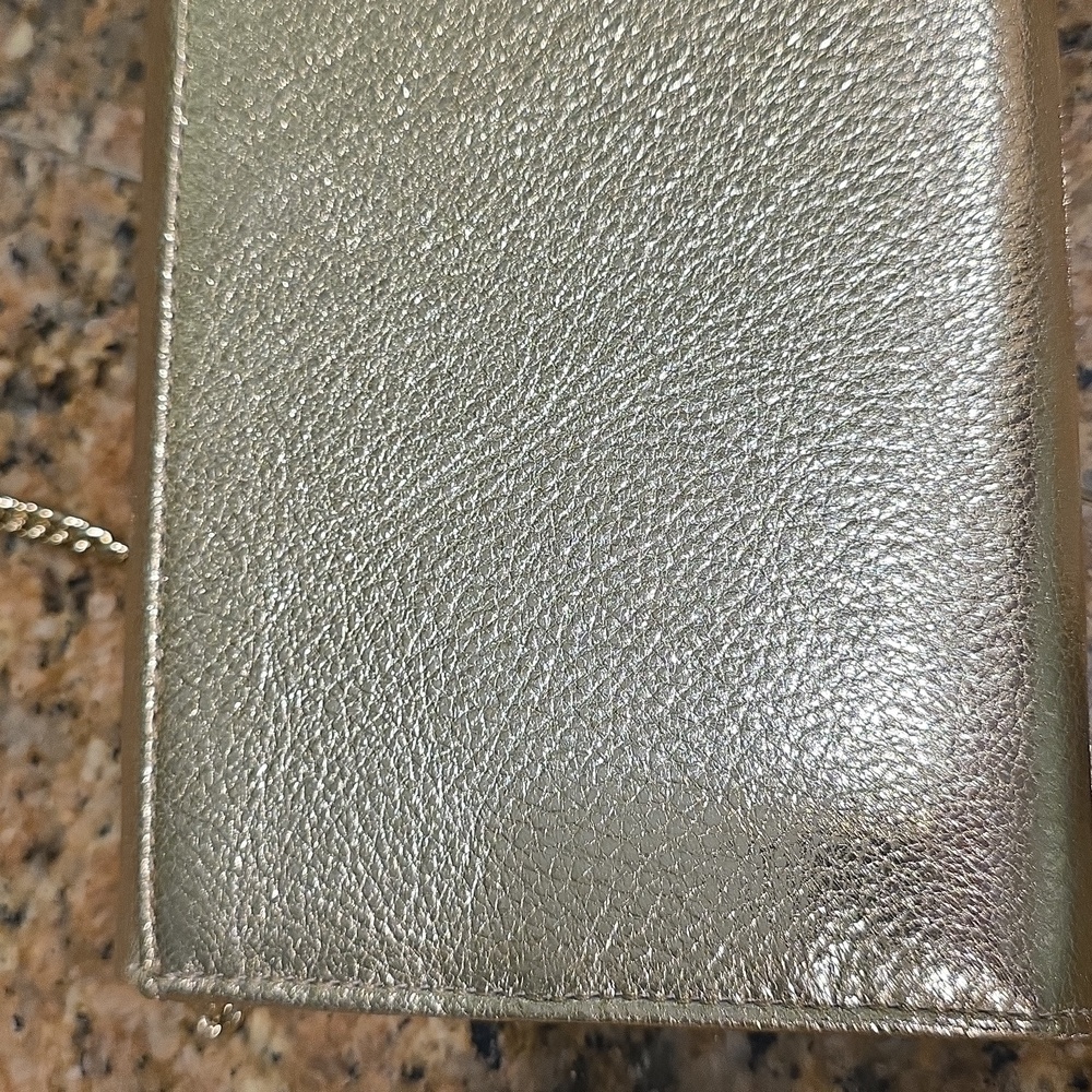 NWOT Henri Bendel Gold Clutch With Chain - Picture 9 of 11